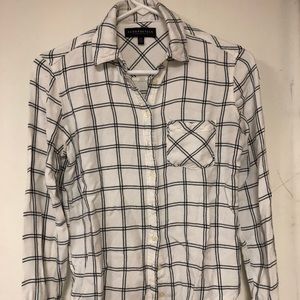 Aeropostale Black and White Flannel